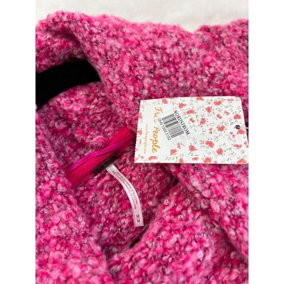 NWD New with Defect Free People Bff Cowl Neck Sweater, Size M - Pink MSRP $98 - Picture 8 of 14